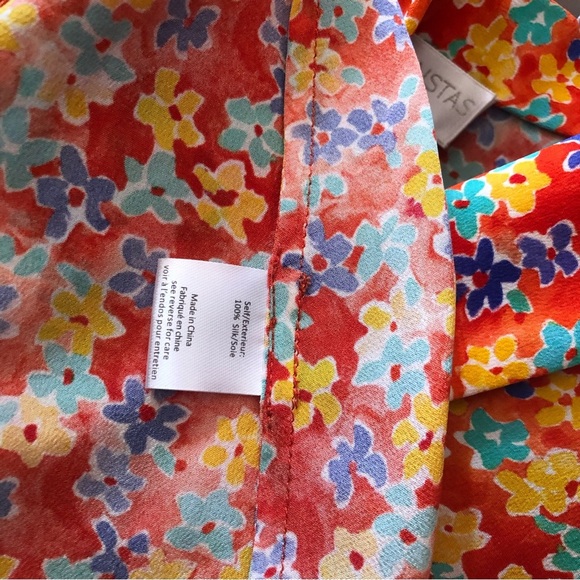 NWT Caroline Constas Bel Silk Ditsy Floral Button Up Boho Maxi Dress - Picture 10 of 10